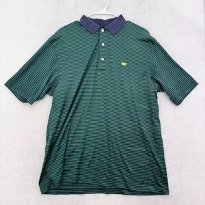 Amen Corner Polo Shirt Mens L Green StripeMercerized Masters Golf